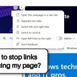 Edge Split Screen Opens Links in the Same Pane Instead of a New Tab