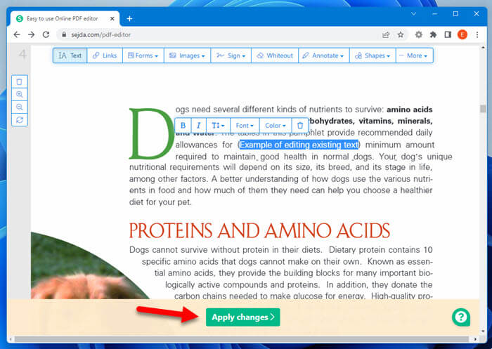 Edit PDF file online for free