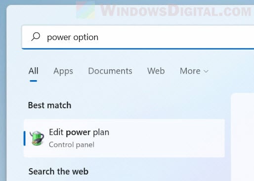 Edit power plan Windows 11