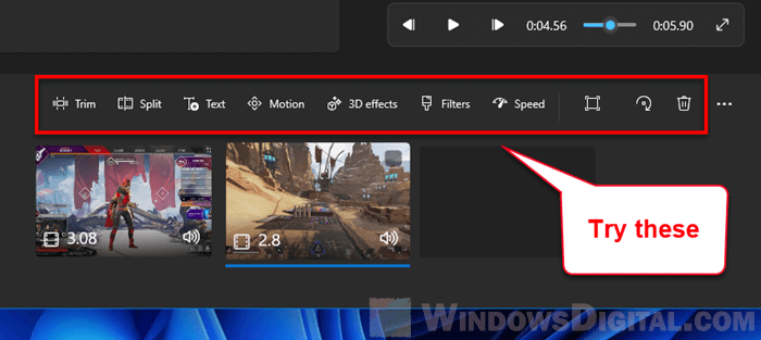 Edit videos in Windows 11 for free