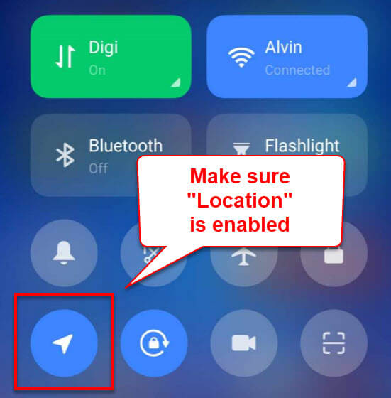 Enable Location on Android devices