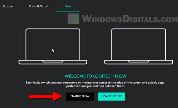 Enable Logitech Options Flow in Windows 11