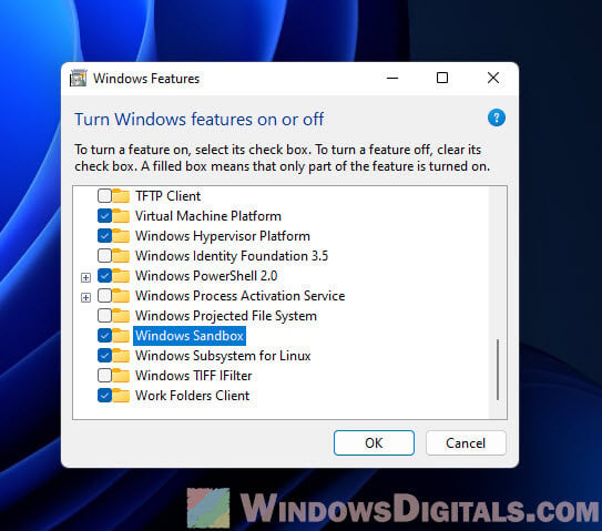 Enable Windows Hypervisor Platform Sandbox
