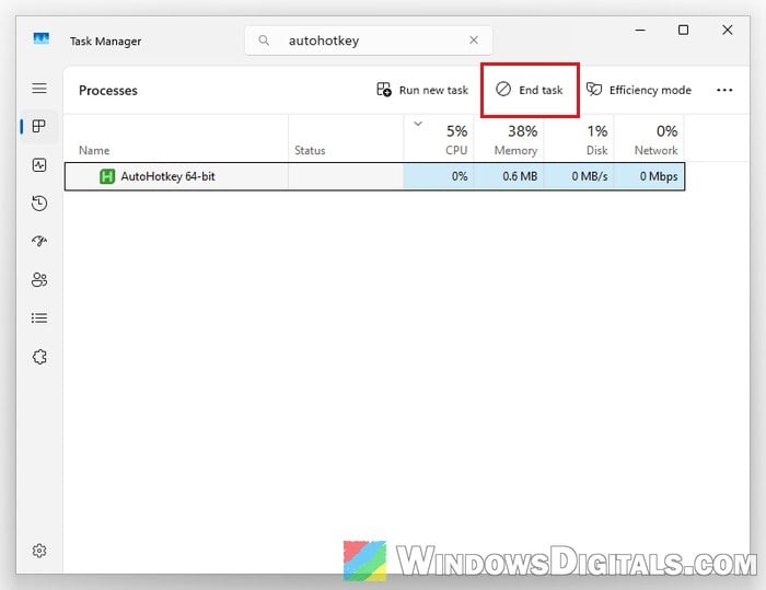End task in Task Manager Windows 11