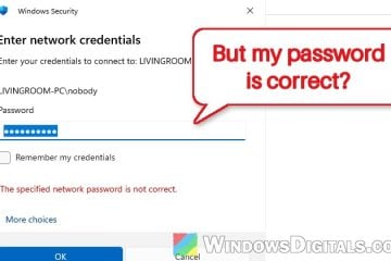 "Enter Network Credentials" Keeps Asking When Opening Another PC on Windows 11