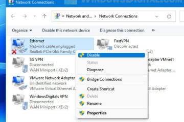 Ethernet not working in Windows 11