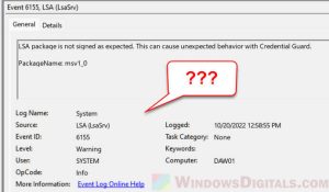 lsa 6155 windows 11