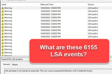Event ID 6155 LSA (LsaSrv) Warnings in Windows 11