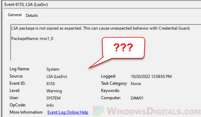 Event ID 6155 LSA (LsaSrv)