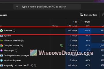 Evernote high CPU usage