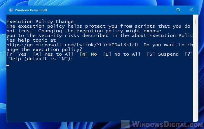 Execution Policy Change Windows 11