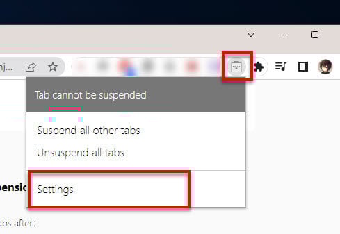 Extension Settings