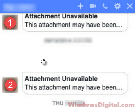 Facebook Messenger Attachment Unavailable Error