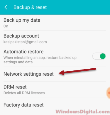 Reset Network on Android or iPhone