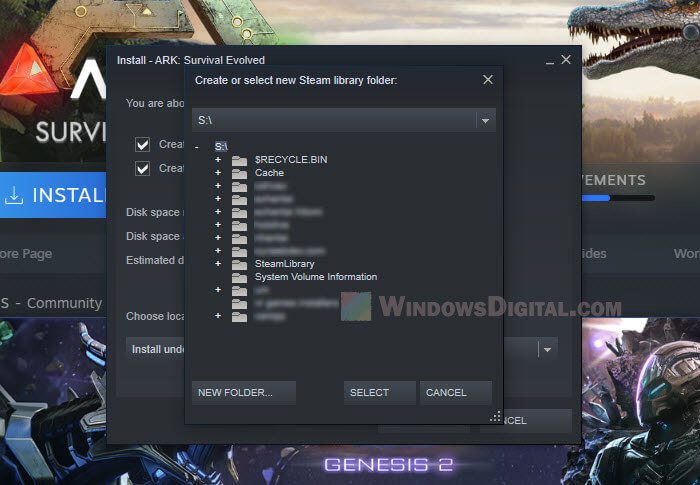 Failed to add new steam library folder must be empty