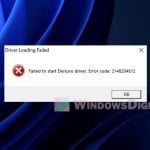Failed to start Denuvo driver Error code 2148204812