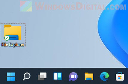 File Explorer shortcut icon on desktop Windows 11