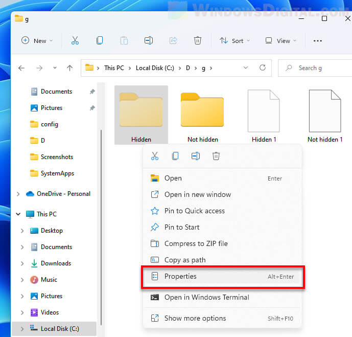 File Properties Windows 11