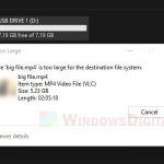 File Too Large for USB Drive But Plenty of Space