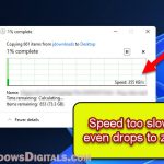 File Transfer Speed Very Slow or Drops to Zero in Windows 11
