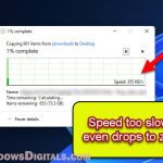 File Transfer Speed Very Slow or Drops to Zero in Windows 11