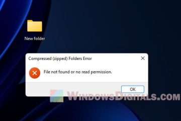 File not found or no read permission Windows 11