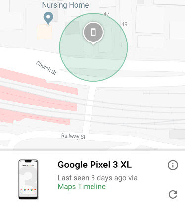 Find My Device Last seen days ago