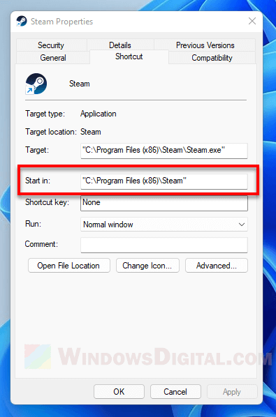 Temukan lokasi folder instalasi aplikasi Windows 11