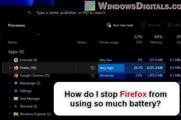 Firefox Battery Drain on Windows, Mac, Android or iOS