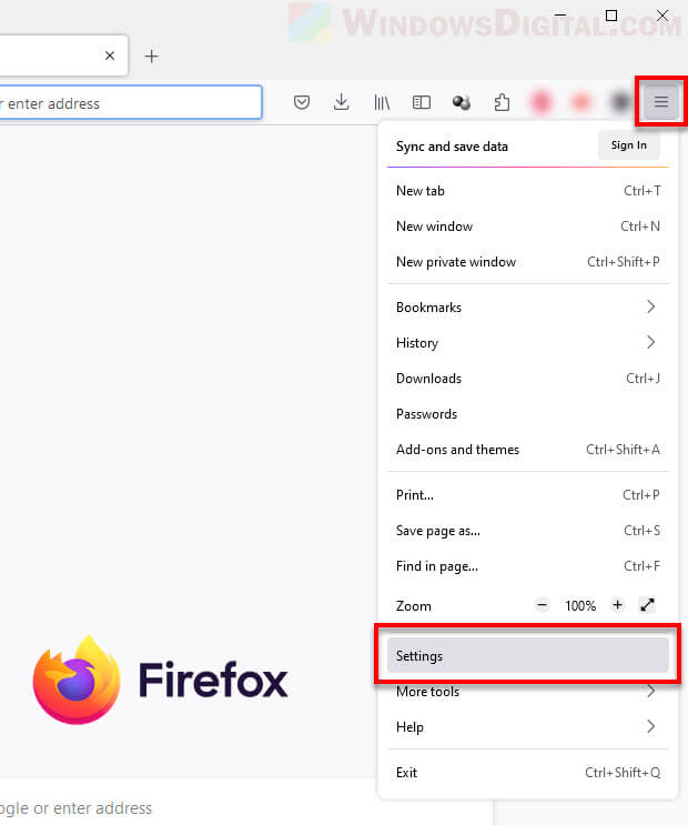 Firefox Settings