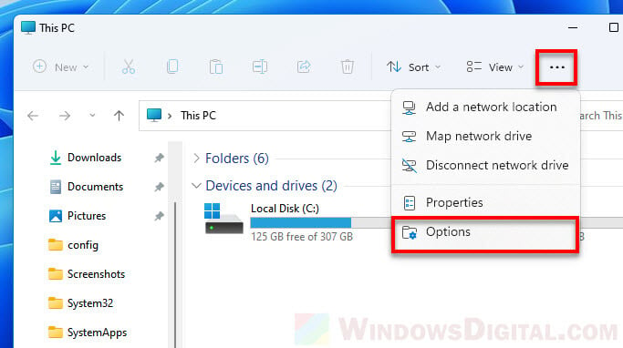 Folder Options Windows 11