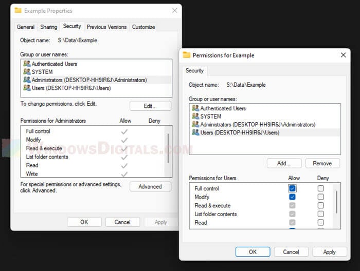 Folder Permission Windows 11