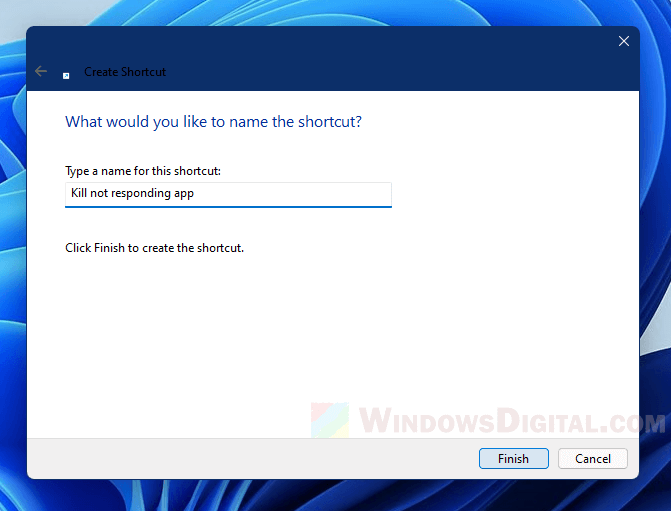 Force close not responding program in Windows 11