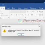 Forget Microsoft Word Document Password