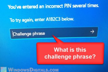 Forgot Challenge Phrase in Windows 11