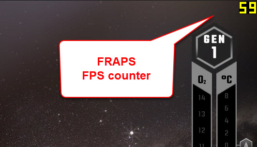 Fraps Display FPS counter