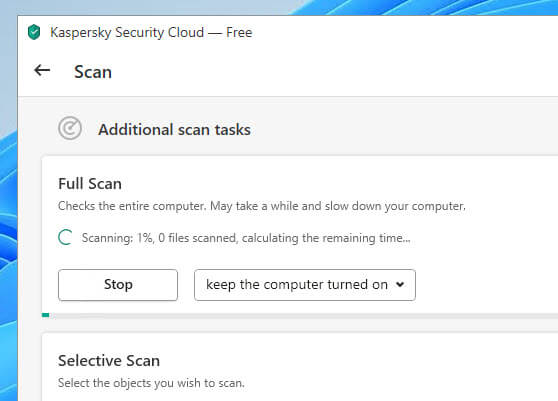 Full Scan for Virus or Malware Windows 11