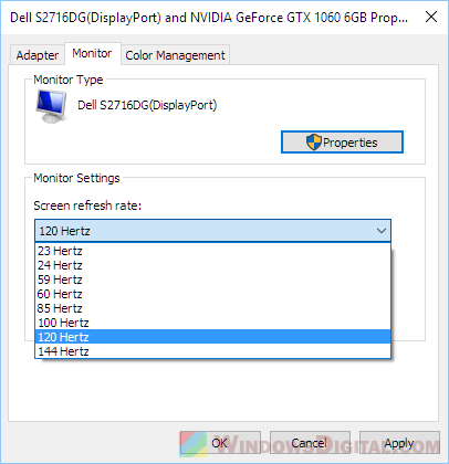 Game Stuttering change refresh rate monitor