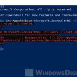 Get-AppxPackage Access is Denied Windows 11
