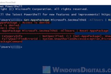 Get-AppxPackage Access is Denied Windows 11