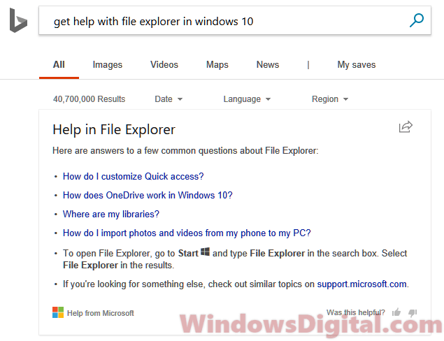 bing not working on windows 10