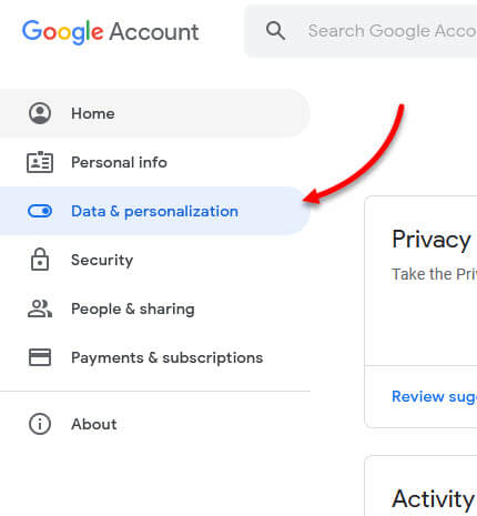 Google Data and personalization YouTube history