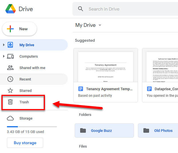 Google Drive Trash