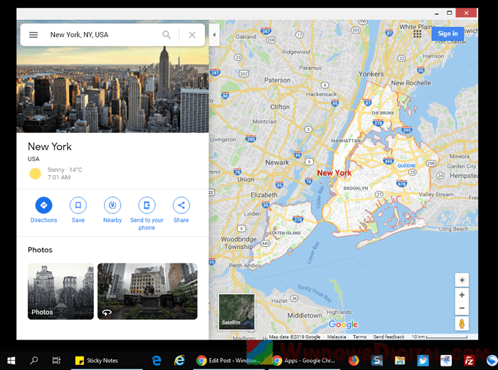 Google Maps Download for Windows 10