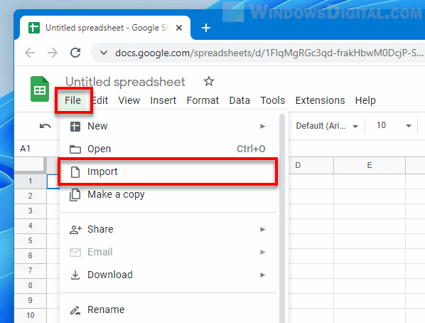 Google Sheets Import CSV file