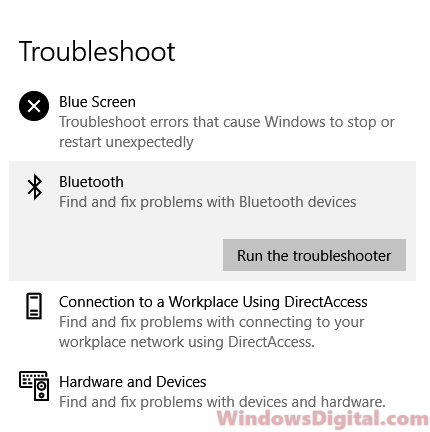 Run the troubleshooter