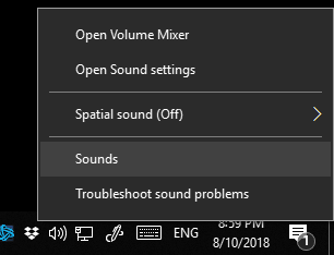 Open Sounds Settings