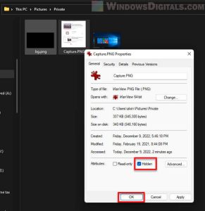 how to hide a specific app in windows 11