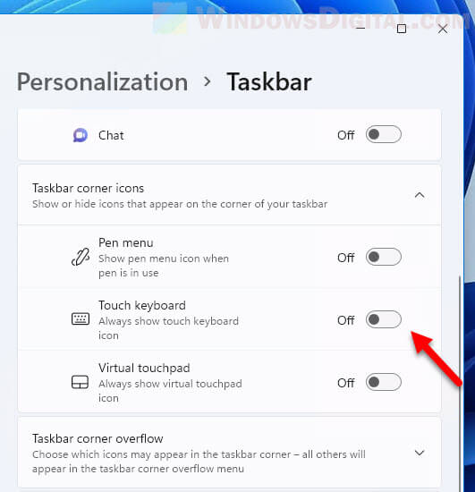 Hide system icon from taskbar Windows 11