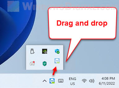 Hide system tray icons from taskbar Windows 11